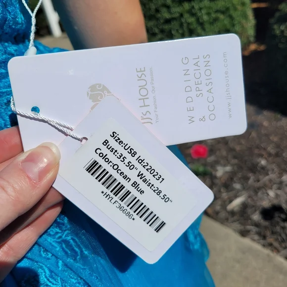 Ocean Blue Prom Dress - Picture 6 of 13